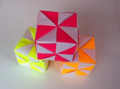 Origami Triangular Faced Cubes